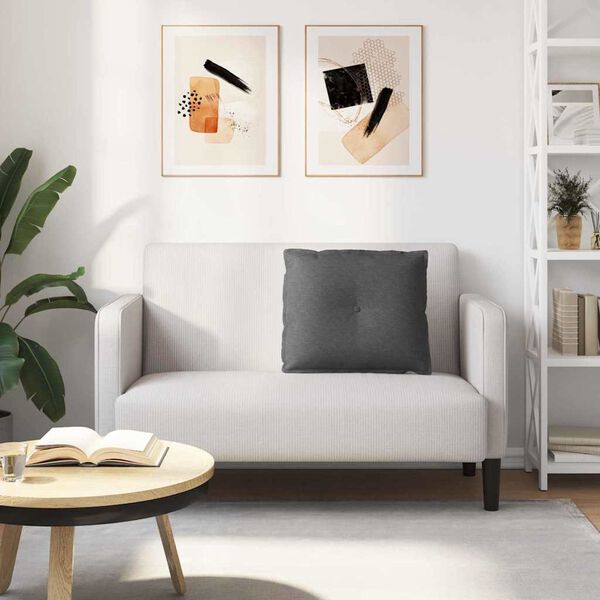 vidaXL Travesseiro para Costas Cinza Escuro 60 x 50 cm