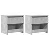 vidaXL Mesas de cabeceira 2 pcs 40x30x39 cm contrapl. cinzento cimento