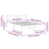 vidaXL Estrutura da Cama com cabeceira Branco 160 x 200 cm