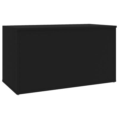 vidaXL Arca de arrumação 84x42x46 cm madeira processada preto