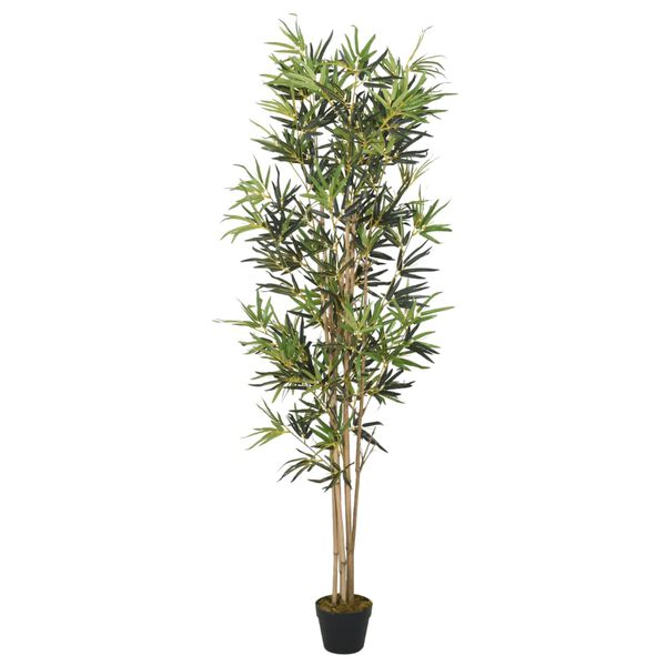 vidaXL Árvore de bambu artificial 1104 folhas 180 cm verde