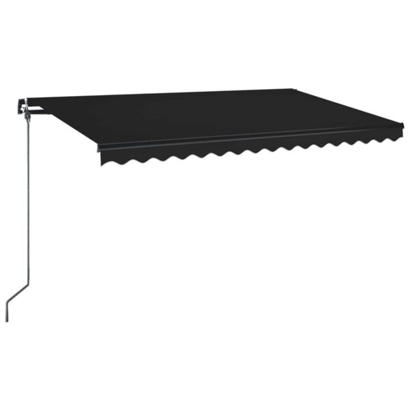 vidaXL Toldo retr&aacute;til manual 450x350 cm antracite