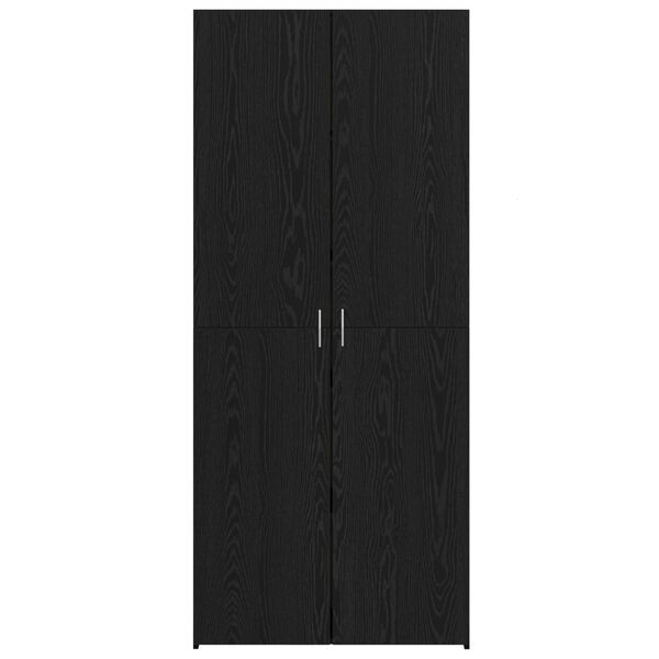 vidaXL Buff&ecirc; 2 pcs Carvalho Preto 80 x 42 x 185 cm