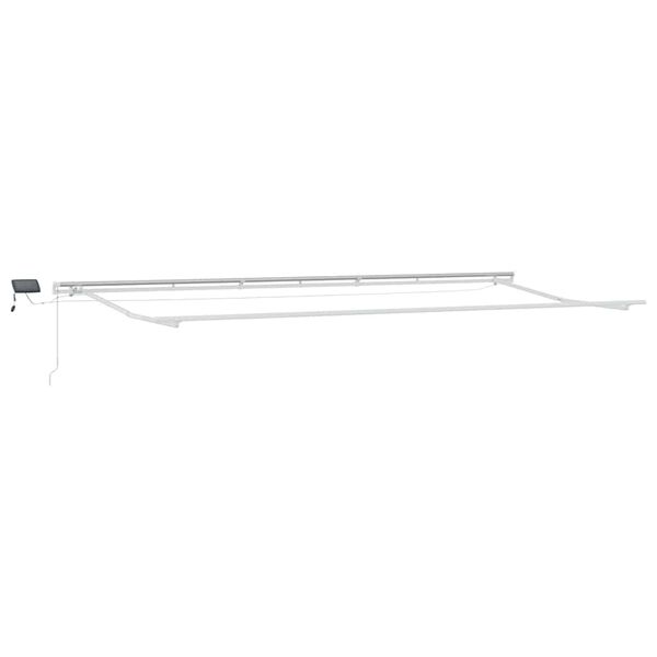 vidaXL Toldo com Manual Branco 6 × 3,5 m Metal