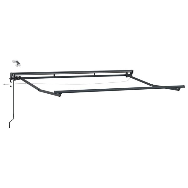 vidaXL Toldo Retr&aacute;til El&eacute;trico Preto 3 x 2,5 m