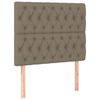 vidaXL Cabeceira Taupe 100x7x118/128 cm Tecido