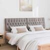 vidaXL Cabeceira estofada Cinzento-acastanhado 180 cm