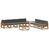 vidaXL Conjunto de Sof&aacute;s para Exterior 8 pcs Natural e Antracite