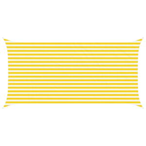 vidaXL Vela de sombra solar Amarelo e Branco 5 x 2,5 m