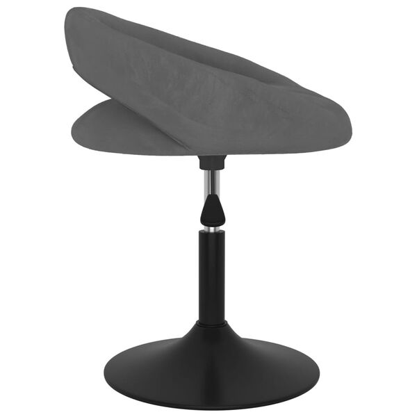 vidaXL Cadeiras de jantar girat&oacute;rias 4 pcs veludo cinzento-escuro