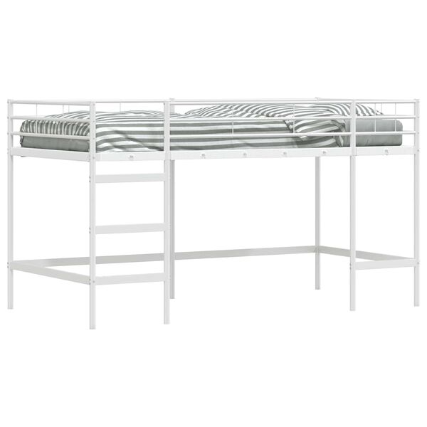 vidaXL Estrutura de Cama Loft para Crian&ccedil;as Branco 79,5 x 200 cm A&ccedil;o