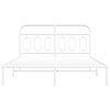 vidaXL Estrutura de cama com cabeceira 140x200 cm metal branco