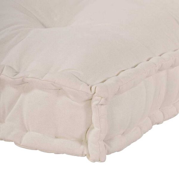 vidaXL Almofada de Sofá Creme 120 x 80 x 12 cm tecido