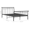 vidaXL Estrutura de cama 120x200 cm metal preto