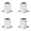 vidaXL Suportes para postes 4 pcs metal galvanizado 81 mm