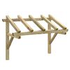 vidaXL Toldo para porta 150x100x100 cm madeira de pinho maci&ccedil;a