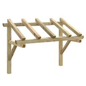 vidaXL Toldo para porta 150x100x100 cm madeira de pinho maci&ccedil;a