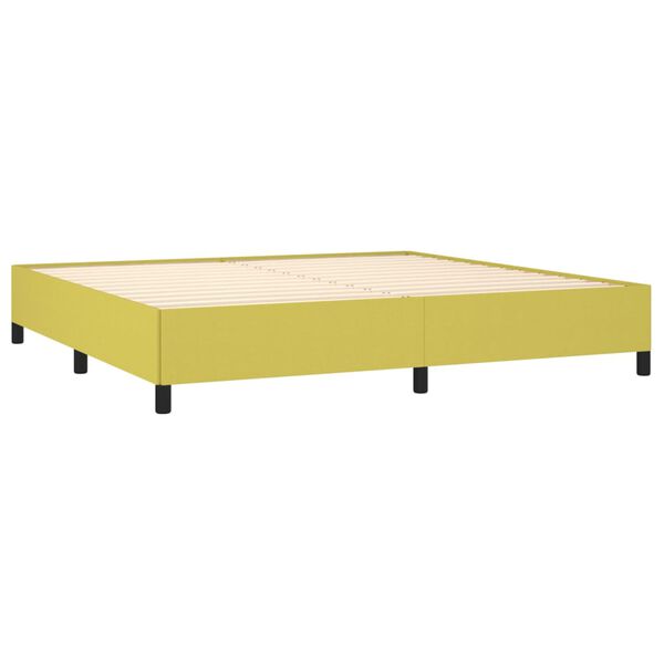 vidaXL Estrutura de cama sem colch&atilde;o 200x200 cm tecido verde