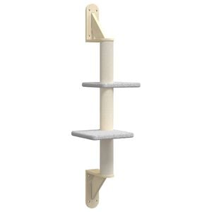 vidaXL &Aacute;rvore parede p/ gatos c/ poste arranhador 108 cm cinza-claro