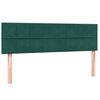 vidaXL Cama com molas/colch&atilde;o 140x220 cm veludo verde-escuro