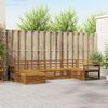 vidaXL Conjunto de Sof&aacute;s para Exterior 6 pcs Natural