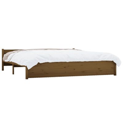 vidaXL Estrutura de cama super king 180x200 cm madeira castanho-mel