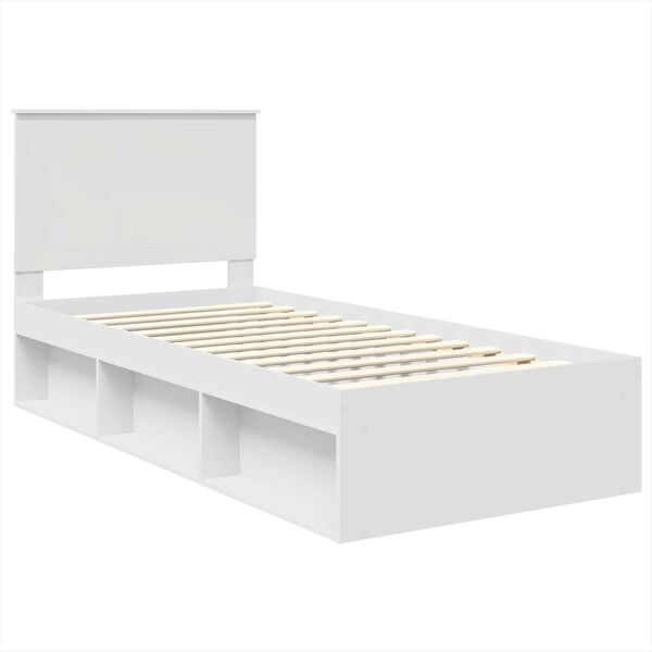 vidaXL Estrutura da Cama Branco 90 x 200 cm Madeira de Pinheiro S&oacute;lida