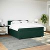 vidaXL Cama com molas/colch&atilde;o 180x200 cm veludo verde-escuro