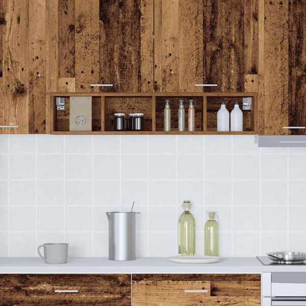 vidaXL Arm&aacute;rio suspenso Madeira antiga 20 x 29,5 x 100 cm