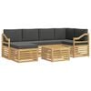 vidaXL Conjunto de Sof&aacute;s para Exterior 7 pcs Branco e Antracite