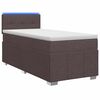 vidaXL Cama box spring com colch&atilde;o Marrom Escuro 90 x 200 cm Tecido