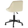 vidaXL Cadeira de escritório giratória veludo cor creme