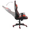 vidaXL Cadeira de gaming girat&oacute;ria PVC vermelho