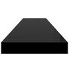 vidaXL Prateleiras de parede suspensas 4 pcs 120x23,5x3,8cm MDF preto