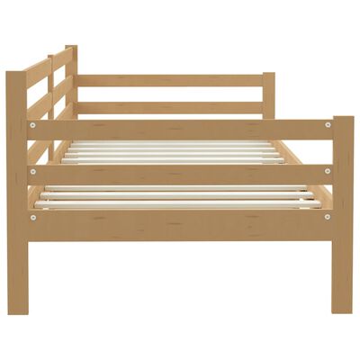 vidaXL Sofá-cama 90x200 cm madeira de pinho maciça castanho mel