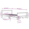 vidaXL Estrutura de cama com 4 gavetas 140x200 cm pinho maci&ccedil;o
