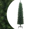 vidaXL &Aacute;rvore de Natal artificial fina com suporte 240 cm PVC verde