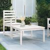 vidaXL Mesa de jardim 82,5x82,5x45 cm madeira de pinho maciça branco