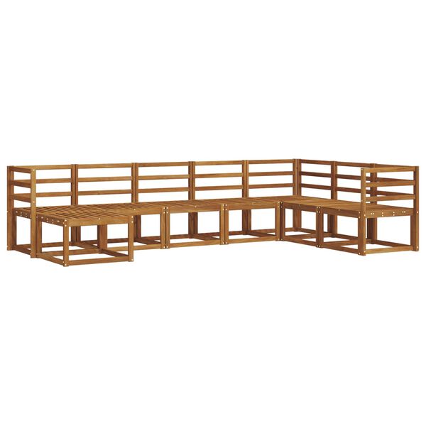 vidaXL Conjunto de Sof&aacute;s para Exterior 8 pcs Natural e Antracite