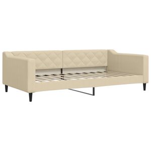 vidaXL Sof&aacute;-cama 100x200 cm tecido cor creme