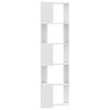 vidaXL Estante canto 5 prateleiras 50x50x179 cm deriv. madeira branco