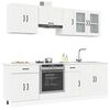 vidaXL 8 pe&ccedil;as arm&aacute;rio de cozinha conjunto Kalmar branco