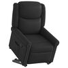 vidaXL Poltrona reclin&aacute;vel elevat&oacute;ria couro artificial preto brilhante