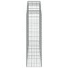 vidaXL Cestos gabião arqueados 18 pcs 200x50x140/160 ferro galvanizado