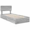 vidaXL Cama com Armazenamento com cabeceira Cinza Sonoma 100 x 200 cm