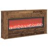 vidaXL Lareira el&eacute;trica Madeira antiga 114 x 18 x 58,5 cm