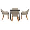 vidaXL Conjunto de Jantar para Jardim 5 pcs Cinzento-claro vime PE