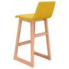 vidaXL Bancos de bar 2 pcs tecido amarelo mostarda