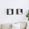 vidaXL Prateleiras de parede em forma de cubo 2 pcs 26x15x26 cm cinza