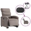 vidaXL Poltrona reclin&aacute;vel elevat&oacute;ria el&eacute;trica cinza-acastanhado